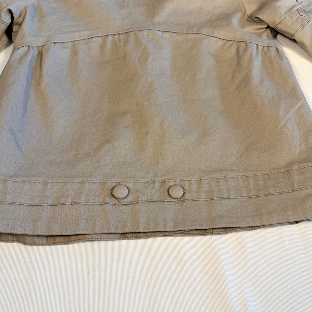 DC Shoes M Utility Luxe Safari Jacket Y2K Military Cargo Cropped Khaki Read Des. - Picture 15 of 16
